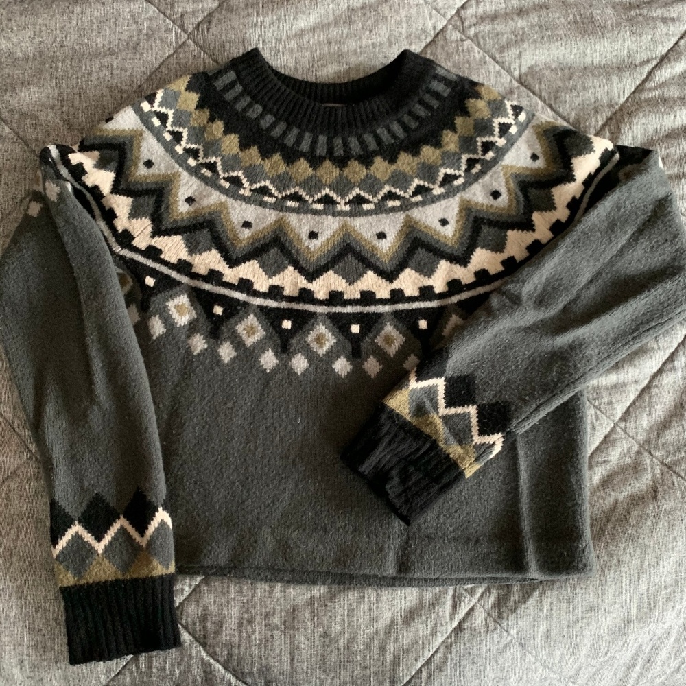 Proenza Schouler Fair Isle Cropped Sweater